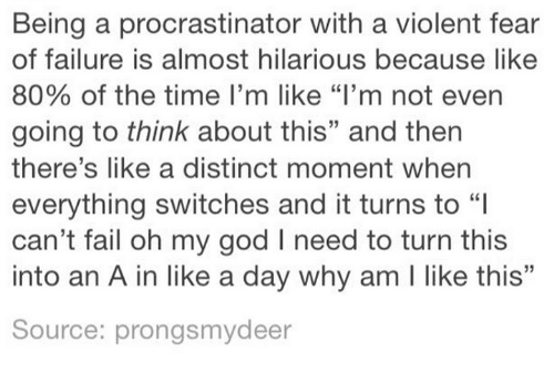 procrastination and perfectionism