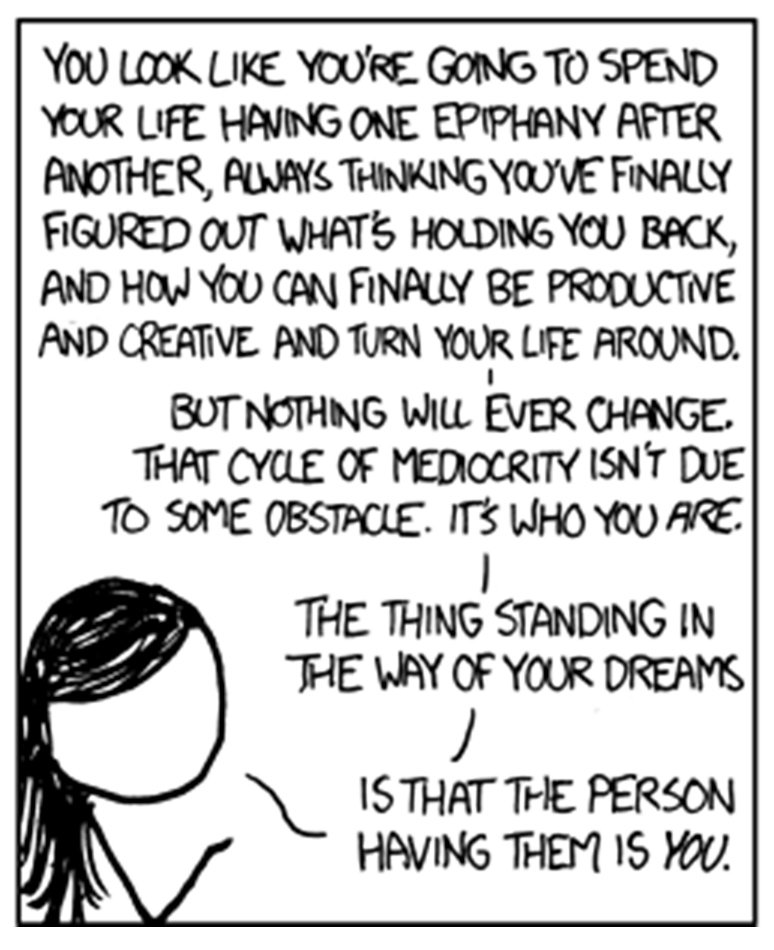 xkcd comic showing bad type of motivation to change